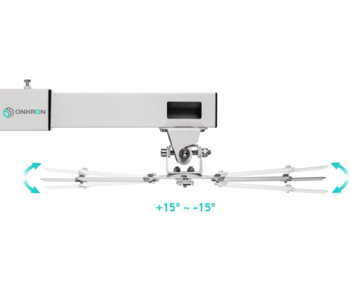 Кронштейн для проектора Onkron K2D белый макс.10кг настенный поворотно-выдвижной и наклонный фото 6