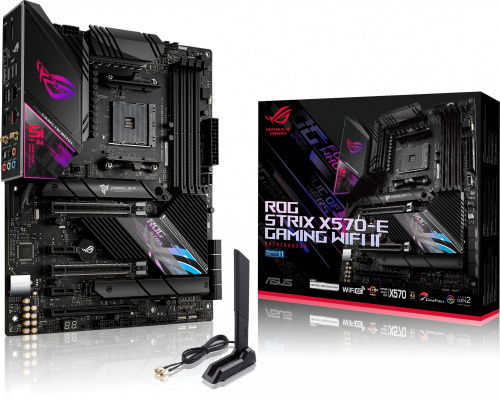 Материнская плата Asus ROG STRIX X570-E GAMING WIFI II Soc-AM4 AMD X570 4xDDR4 ATX AC`97 8ch(7.1) 1 x 2.5Gigabit + Gigabit Ethernet RAID+HDMI+DP фото 3