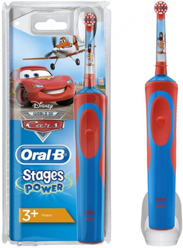 Зубная щетка электрическая Oral-B Stages Power Cars красный/синий фото 7