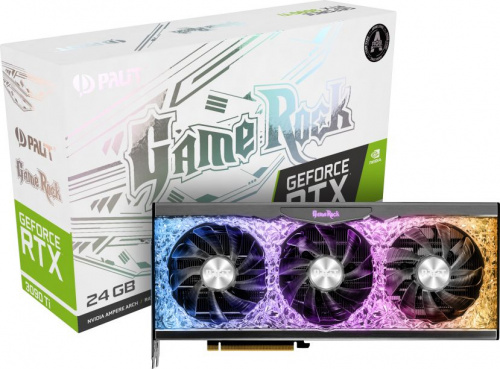 Видеокарта Palit PCI-E 4.0 PA-RTX3090TI GAMEROCK NVIDIA GeForce RTX 3090TI 24576Mb 384 GDDR6X 1560/21000 HDMIx1 DPx3 HDCP Ret фото 4