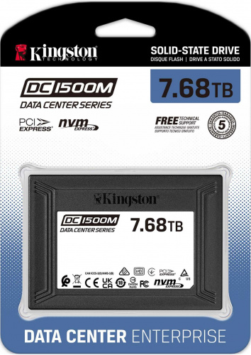 Накопитель SSD Kingston PCIe 3.0 x4 7.68TB SEDC1500M/7680G DC1500M 2.5" 1.6 DWPD фото 3