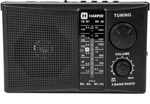 Радиоприемник настольный Harper HDRS-288 черный USB SD