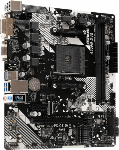 Материнская плата Asrock A320M-DVS R4.0 Soc-AM4 AMD A320 2xDDR4 mATX AC`97 8ch(7.1) GbLAN RAID+VGA+DVI фото 4