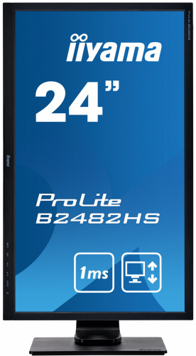 Монитор Iiyama 24" ProLite B2482HS-B5 черный TN LED 16:9 DVI HDMI M/M матовая HAS Pivot 250cd 170гр/160гр 1920x1080 D-Sub FHD 5.1кг фото 4