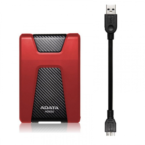Жесткий диск A-Data USB 3.0 1TB AHD650-1TU31-CRD HD650 DashDrive Durable 2.5" красный фото 2