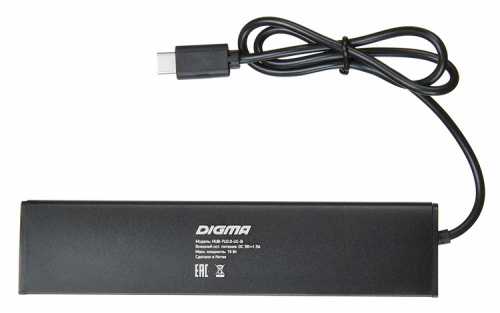 Разветвитель USB-C Digma HUB-7U2.0-UC-B 7порт. черный фото 5