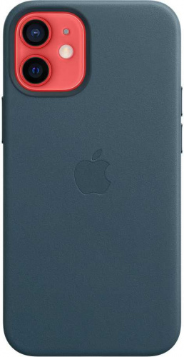 Чехол (клип-кейс) Apple для Apple iPhone 12 mini Leather Case with MagSafe синий балтийский (MHK83ZE/A) фото 3