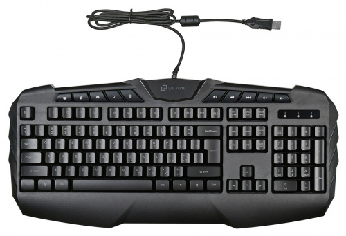 Клавиатура Оклик 777G PSYCHO черный USB Multimedia for gamer LED (подставка для запястий) фото 8