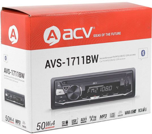 Автомагнитола ACV AVS-1711BW 1DIN 4x45Вт фото 6
