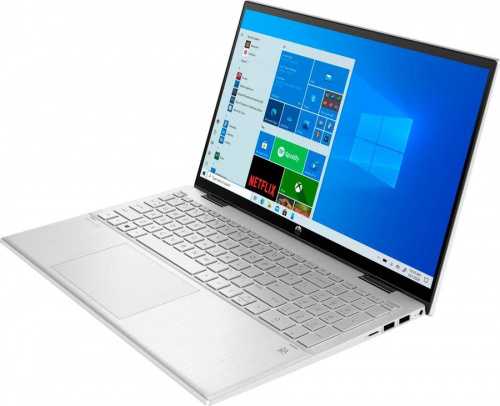 Ноутбук HP Pavilion x360 15-er0006ur Core i5 1135G7/16Gb/SSD512Gb/Intel Iris Xe graphics/15.6"/IPS/Touch/FHD (1920x1080)/Windows 10/silver/WiFi/BT/Cam фото 3