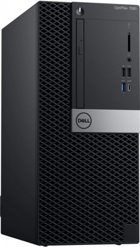 ПК Dell Optiplex 7060 MT i7 8700 (3.2)/8Gb/SSD256Gb/RX 550 4Gb/DVDRW/Windows 10 Professional Single Language/GbitEth/200W/клавиатура/мышь/черный/серебристый фото 3