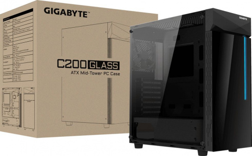 Корпус Gigabyte C200 GB-C200G черный без БП ATX 5x120mm 4x140mm 2xUSB3.0 audio bott PSU фото 4