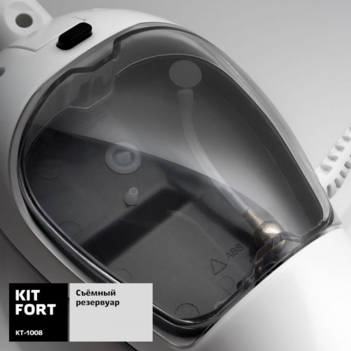Швабра паровая Kitfort КТ-1008 1500Вт белый/черный фото 5