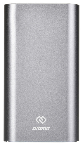 Мобильный аккумулятор Digma DG-ME-20000 Li-Pol 20000mAh 3A темно-серый 2xUSB материал алюминий фото 6