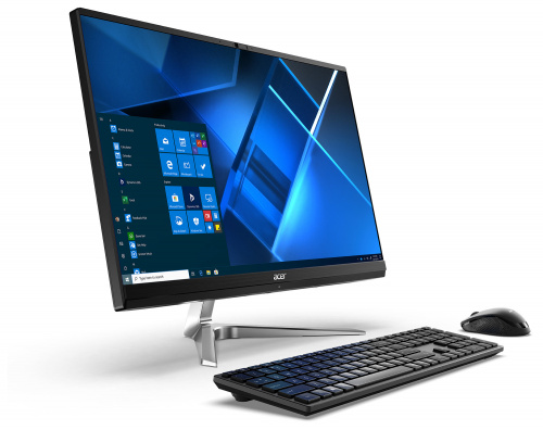 Моноблок Acer Veriton EZ2740G 23.8" Full HD i5 1135G7 (2.4) 8Gb SSD256Gb Iris Xe CR Windows 10 Professional GbitEth WiFi BT 65W клавиатура мышь Cam черный 1920x1080 фото 13