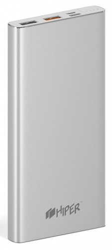 Мобильный аккумулятор Hiper MPX10000 10000mAh 3A QC 2xUSB серебристый (MPX10000 SILVER) фото 2