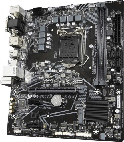 Материнская плата Gigabyte H510M S2H Soc-1200 Intel H510 2xDDR4 mATX AC`97 8ch(7.1) GbLAN+VGA+DVI+HDMI+DP фото 2