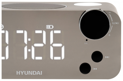 Радиобудильник Hyundai H-RCL320 черный LCD подсв:белая часы:цифровые FM фото 9