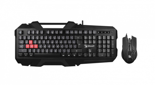 Клавиатура + мышь A4Tech Bloody B2500 клав:черный мышь:черный USB LED фото 2