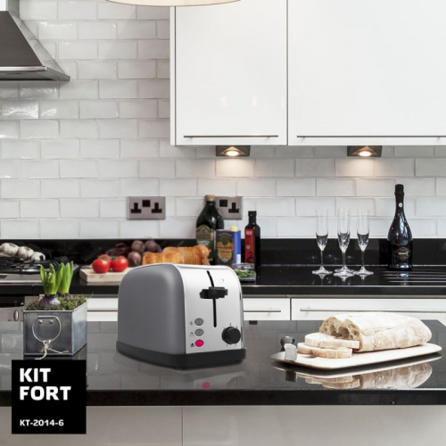 Тостер Kitfort КТ-2014- 6 850Вт графит/серебристый фото 6