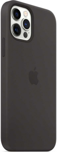 Чехол (клип-кейс) Apple для Apple iPhone 12/12 Pro Silicone Case with MagSafe черный (MHL73ZE/A) фото 4