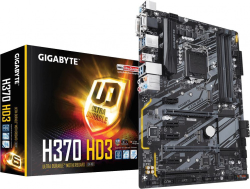 Материнская плата Gigabyte H370 HD3 Soc-1151v2 Intel H370 4xDDR4 ATX AC`97 8ch(7.1) GbLAN RAID+VGA+DVI+HDMI фото 6