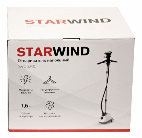 Отпариватель напольный Starwind SVG3200 1800Вт белый/зеленый фото 6