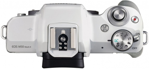 Фотоаппарат Canon EOS M50 Mark II белый 24.1Mpix 3" 4K WiFi EF-M15-45 IS STM LP-E12 (с объективом) фото 2