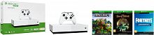 Игровая консоль Microsoft Xbox One S All-Digital Edition белый в комплекте: 3 игры: Minecraft, Sea of Thieves, Fortnite