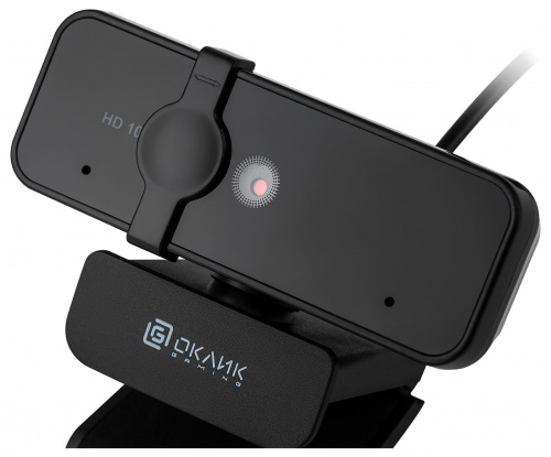 Камера Web Оклик OK-C21FH черный 2Mpix (1920x1080) USB2.0 с микрофоном фото 2