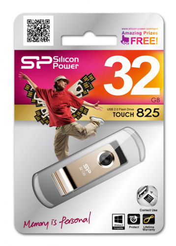 Флеш Диск Silicon Power 32Gb Touch T825 SP032GBUF2825V1C USB2.0 золотистый фото 2