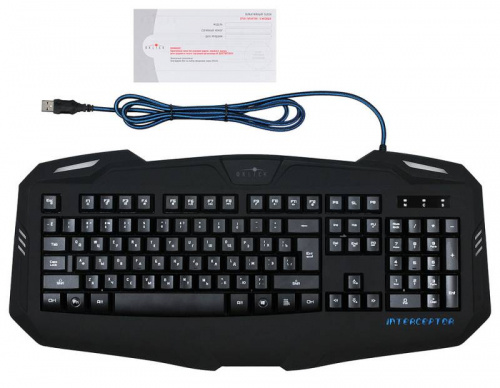 Клавиатура Oklick 730G INTERCEPTOR черный USB Multimedia for gamer LED фото 2