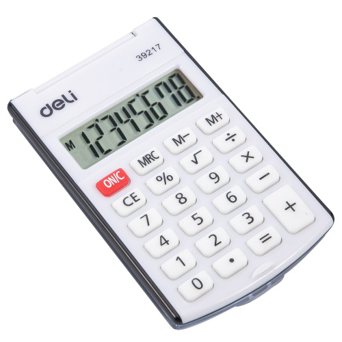 Калькулятор карманный Deli E39217/BLACK черный 8-разр. фото 5