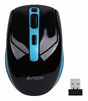 Мышь A4Tech G11-590FX черный/синий оптическая (2000dpi) беспроводная USB (5but)
