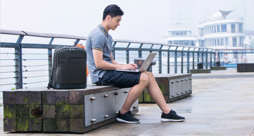 Рюкзак для ноутбука 15" Xiaomi Mi Business Backpack черный полиэстер/нейлон (ZJB4064GL) фото 7