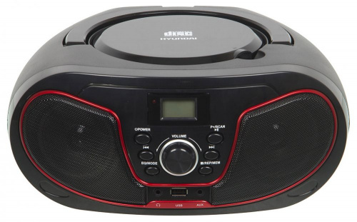 Аудиомагнитола Hyundai H-PCD180 черный/красный 4Вт/CD/CDRW/MP3/FM(dig)/USB фото 3