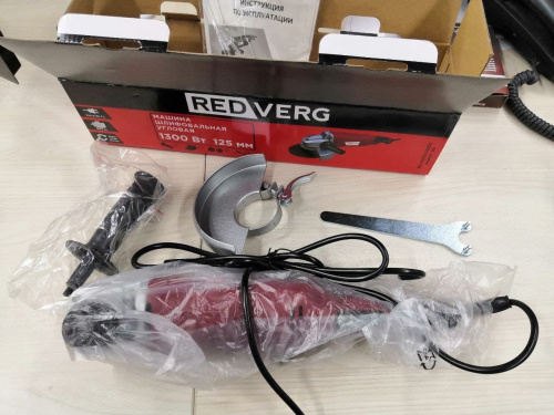 Углошлифовальная машина RedVerg RD-AG130-125ES 1300Вт 11000об/мин рез.шпин.:M14 d=125мм фото 5