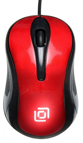 Мышь Оклик 385M черный/красный оптическая (1000dpi) USB для ноутбука (3but) фото 6