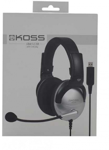 Наушники с микрофоном Koss SB45-USB черный/серебристый 2.4м мониторные оголовье (15116464) фото 3