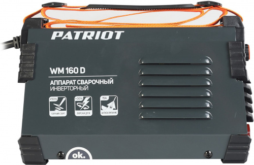 Сварочный аппарат Patriot WM160D инвертор ММА 6.8кВт фото 3