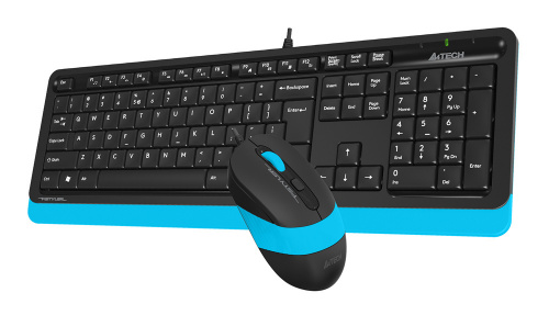 Клавиатура + мышь A4Tech Fstyler F1010 клав:черный/синий мышь:черный/синий USB Multimedia (F1010 BLUE) фото 3