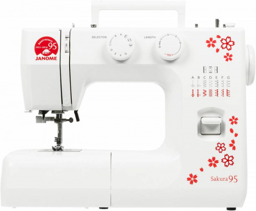 Швейная машина Janome Sakura 95 белый/цветы фото 6