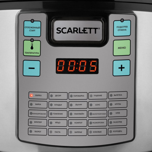 Мультиварка Scarlett SC-MC410S24 4л 700Вт черный/стальной фото 3
