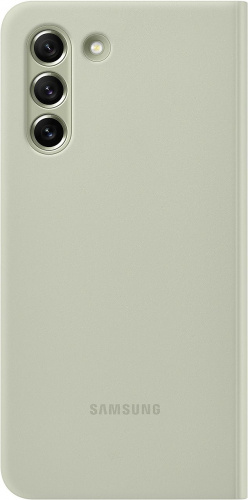 Чехол (флип-кейс) Samsung для Samsung Galaxy S21 FE Smart Clear View Cover оливковый (EF-ZG990CMEGRU) фото 4