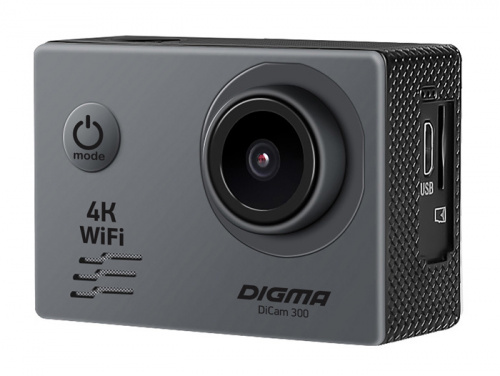 Экшн-камера Digma DiCam 300 серый фото 2