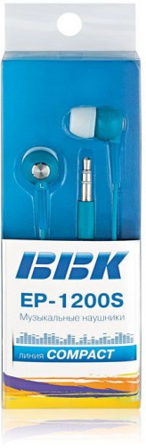 Наушники вкладыши BBK EP-1200S 1.2м оливковый проводные (в ушной раковине) фото 2