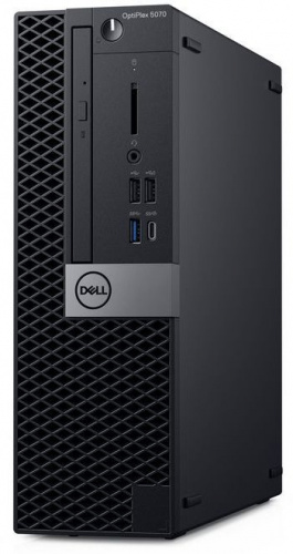 ПК Dell Optiplex 5070 SFF i5 9500 (3)/8Gb/SSD256Gb/UHDG 630/DVDRW/Windows 10 Professional/GbitEth/200W/клавиатура/мышь/черный фото 4