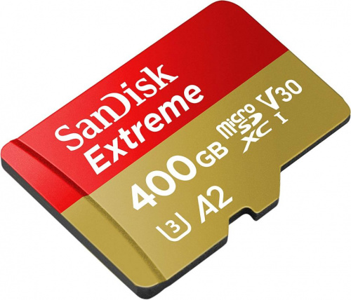 Флеш карта microSDXC 400Gb Class10 Sandisk SDSQXA1-400G-GN6MA Extreme + adapter фото 3