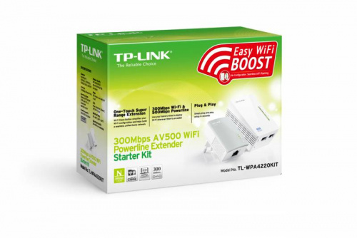 Сетевой адаптер Powerline TP-Link TL-WPA4220 KIT AV600 Fast Ethernet фото 2