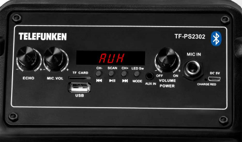 Микросистема Telefunken TF-PS2302 черный 60Вт FM USB BT SD фото 2